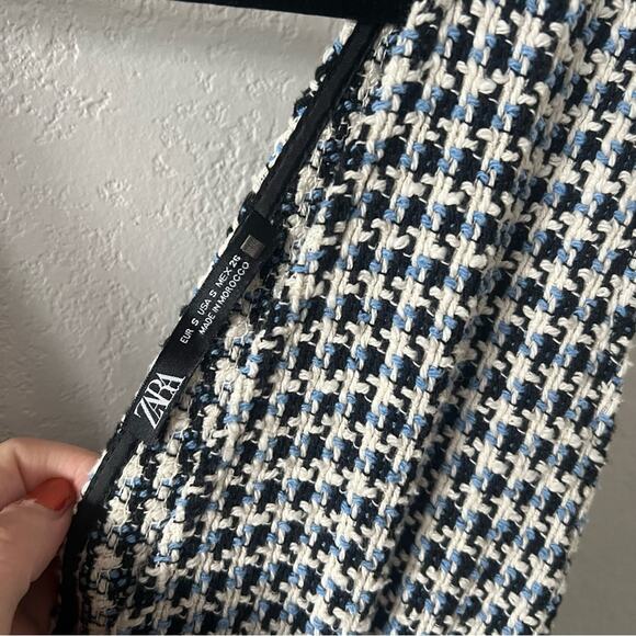 Zara Tweed Houndstooth Pinafore Mini Dress - Picture 7 of 8